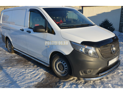 Защита переднего бампера двойная d60/42 для Mercedes-Benz Vito (2014-)