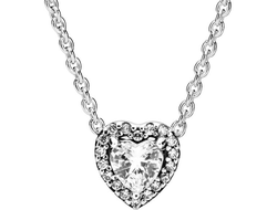 Серебряное колье с подвеской PANDORA 398425C01 с кубическим цирконием