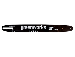 Стальная шина 45 см для 220V 2000 ватт цепной пилы Greenworks 20037