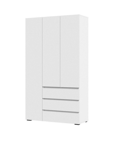Хелен ШК 06 шкаф 3-х створчатый с ящиками Белый