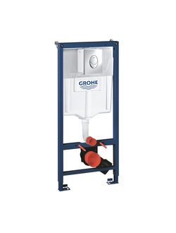 Система инсталляция Grohe Rapid SL 3 в 1 для подвесного унитаза, панель Skate Air, хром