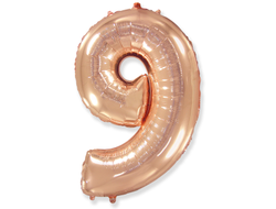 Фольгированная цифра - Розовое золото