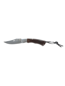 Нож складной Stinger,92мм,(серебр.),сталь/дерево (серебристо-корич.),FK-725