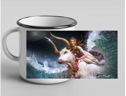 Кружка металлическая эмалированная с символикой "Быка" №8