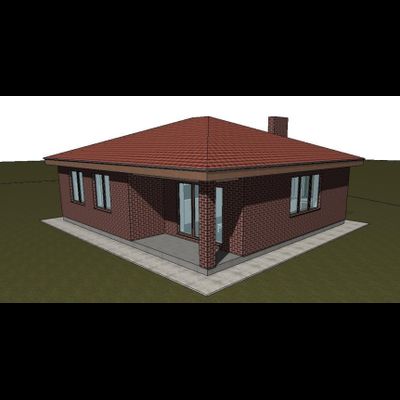 Одноэтажный дом с тремя спальнями 95м² (S88)