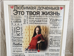 Постер "Это твоя жизнь". Портрет из слов.