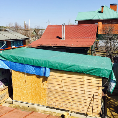 Тент Тарпаулин 2 x 3 м , 90 г/м2 , шаг люверсов 1 м строительный защитный укрывной купить в Москве