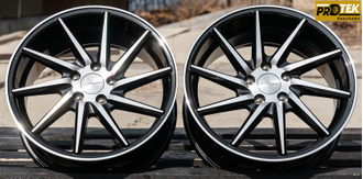 Комплект дисков R16 7,0J ET+36 5*100 Vossen CVT Черный глянец с полированными лучами (G560)