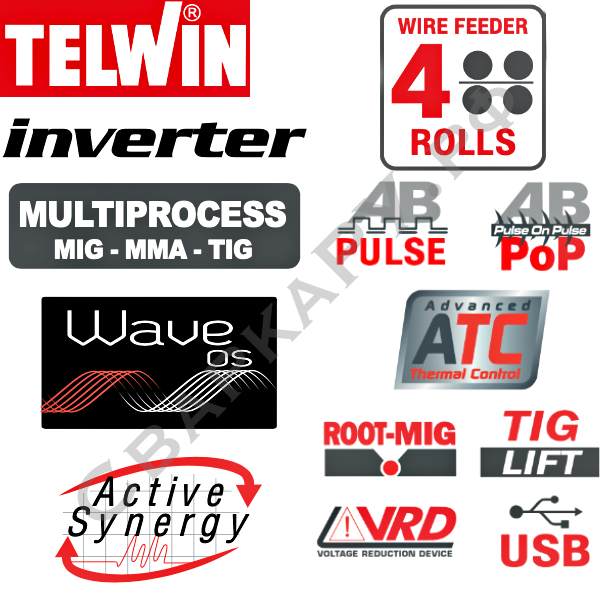 Полуавтомат для MIG/MAG сварки Telwin ELECTROMIG 330 WAVE