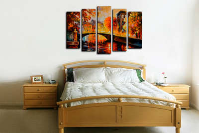 Модульная картина "Мостик через речку"