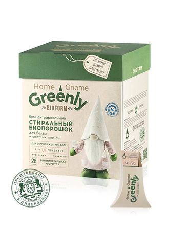 Стиральный биопорошок для белых и светлых тканей концентрированный Home Gnome Greenly  Артикул: 11891