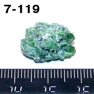 Хромдиопсид натуральный (необработанный) №7-119: 2,2г - 17*12*8мм