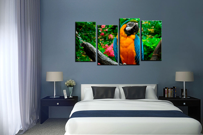 Модульная картина "Попугай"