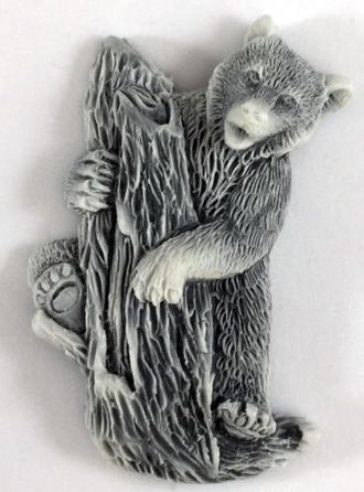 Брелок Медведь на дереве, литьевой мрамор. ОПТ