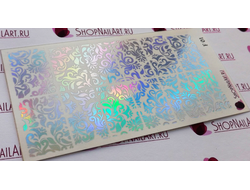 Фольгированный слайдер F 01 - Серебро Голография