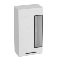 Кельн Шкаф-витрина, 595х335х1145 белый глянец