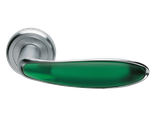 Дверные ручки Morelli Luxury "MURANO" CSA/VERDE Цвет - Матовый хром/матовое стекло зеленое