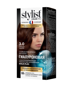 ФИТО Стойкая крем-краска Темный каштан Тон 3.0   Гиалуроновая STYLIST COLOR PRO  115мл