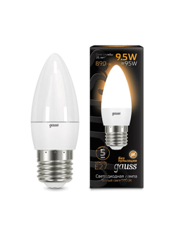 Лампа светодиодная Gauss LED Свеча E27 9.5Вт 890Лм 3000К (103102110)