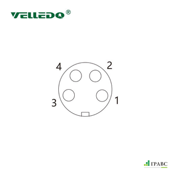 Соединитель клеммный VELLEDQ M8-F04T (розетка)