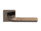 Дверные ручки Morelli Luxury &quot;BRILLIANCE&quot; GMB/LIGHT TOPAZ RVD Цвет - Оружейный метал с кристаллами с