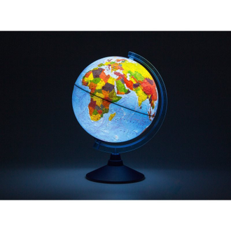 Глобус Земли Globen, физико-политический 250мм, с подсветкой от батареек, Ве012500257