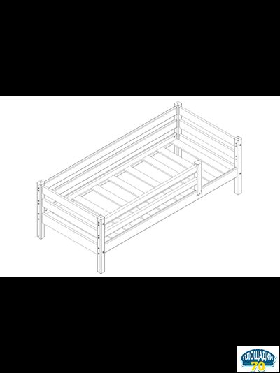 Вариант 3 Кровать "Соня" Лаванда с защитой по периметру