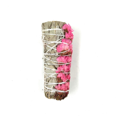 Белый Шалфей с розовыми цветами 10 см.