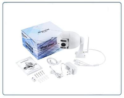 Уличная моторизированная WiFi/LAN телекамера с 5-ти кратным оптическим увеличением, с встроенным видеорегистратором (DVR), Full HD 2MP (CamHi)