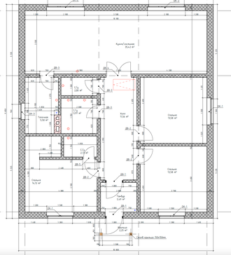 Одноэтажный дом с тремя спальнями 105м² (S16)