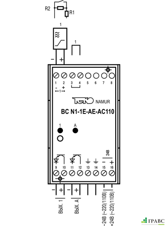 Блок сопряжения NAMUR BC N1-1E-AE-AC110