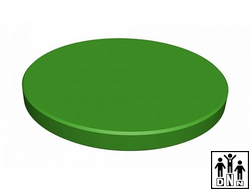 Мат спортивный круглый зеленый (складной)