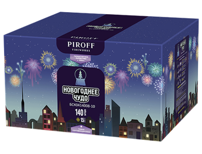 Батарея салютов НОВОГОДНЕЕ ЧУДО (0,8"; 1" / 140 залпов)