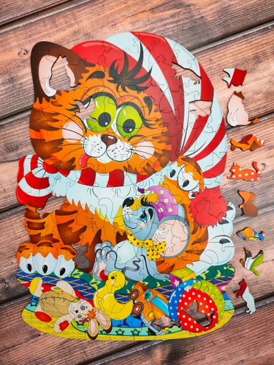 Фигурный пазл MAXI "Котик"