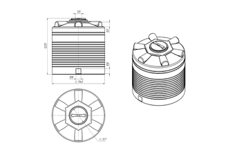 Емкость 1000 литров серия ЭВЛ