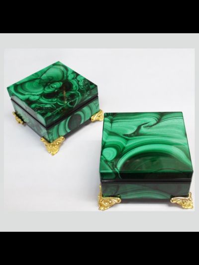 Шкатулки из малахита