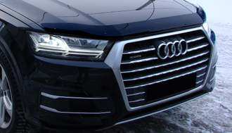 Дефлектор капота Audi Q7 2015-, темный