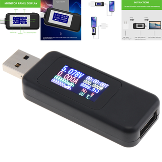 USB тестер  KEWEISI KWS-MX18 Черный