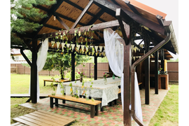 беседка с барбекю зоной