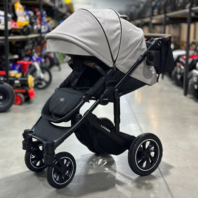 Детская коляска 3 в 1 Luxmom 808 Серый Экокожа
