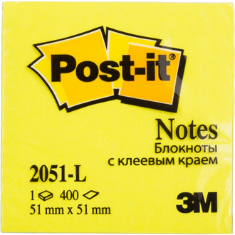 Блок-кубик Post-it 2051-L, 51х51, лимон (400 л)