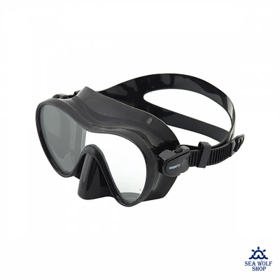 Маска для дайвинга с трубкой Sargan "АГИДЕЛЬ" черно-корич. силикон, комплект