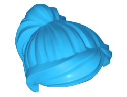 Minifigure, Hair Female Ponytail and Swept Sideways Fringe, Dark Azure (87990 / 6108536 / 6194444)