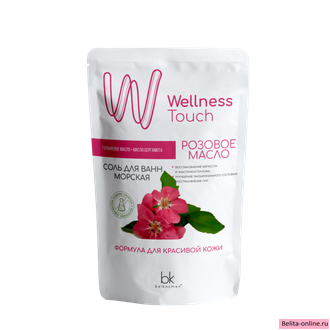 Belkosmex Wellness Touch Соль для ванн морская Розовое масло, 460г
