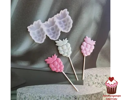 Силиконовая форма для леденцов Ягодки, 3 яч.