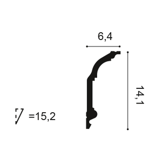 Карниз C339 - 14,1*6,4*200см