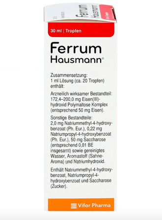 Ferrum Hausmann - Железо жидкое для детей (Германия)