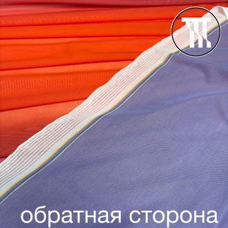 Сетка-стрейч градиент, цв. Оранжевый (лиса) + Светло-пурпурный