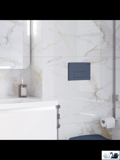 Инсталляция для унитаза Creavit GR5003.01 с кнопкой ARC GP8002.05 сине-серая, Steel Blue, матовая