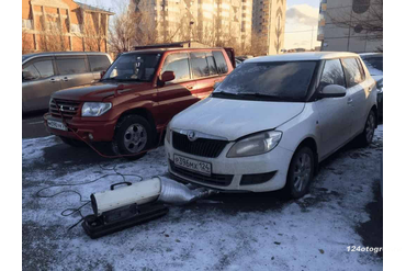 Отогрев Skoda Octavia по ул.Фруктовая в Красноярске